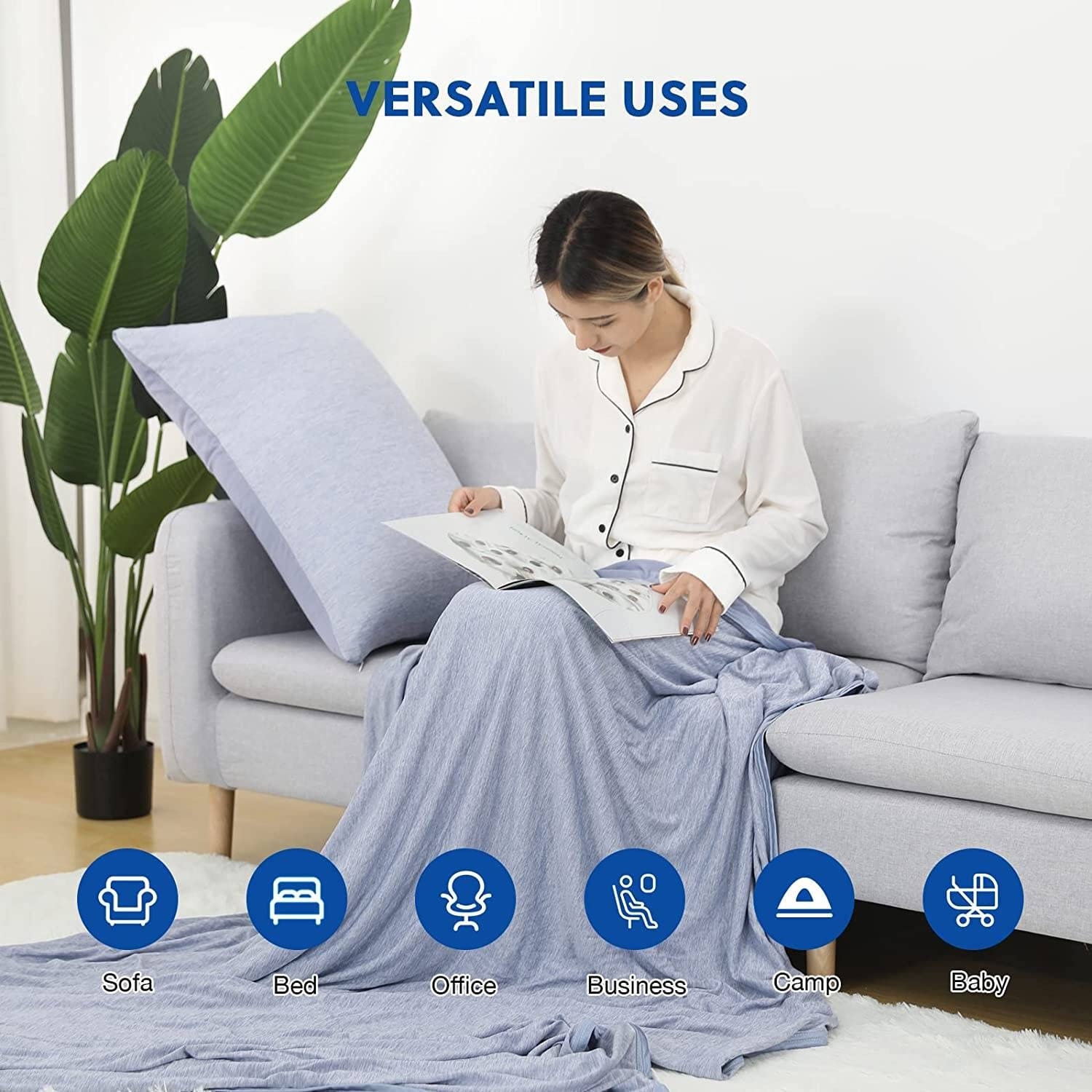 Cooling Blankets for Sleepers Summer Blanket Thin Lightweight Breathable Soft Double Side Enhanced Cooling Blanket 108 x 90 Bed Bath Beyond 41508449
