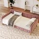 preview thumbnail 1 of 5, Twin Size Upholstered Daybed With 4 Support Legs, Pink Pink