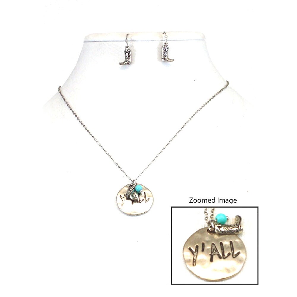 Ss0048 Sb Y All Necklace Set Silver