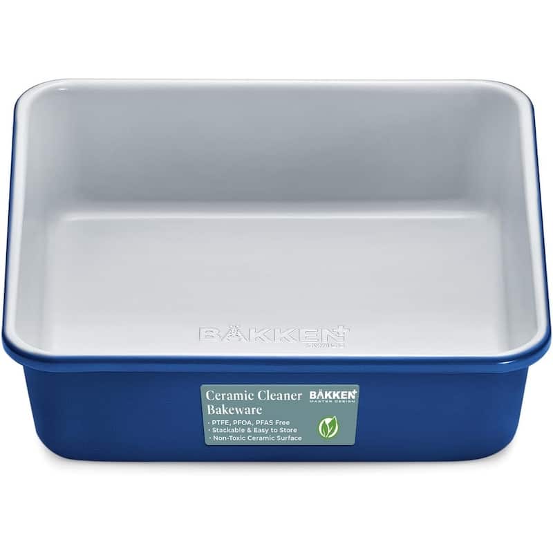 Square Cake Pan - Aluminized Steel, Ceramic Non-Stick Coating - Blue