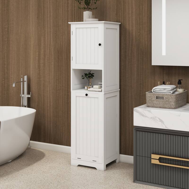 1-Compartment 1-Door Tilt-Out Laundry Sorter Cabinet