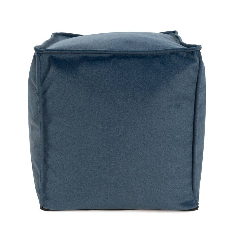 Qiviut Blue Square Pouf