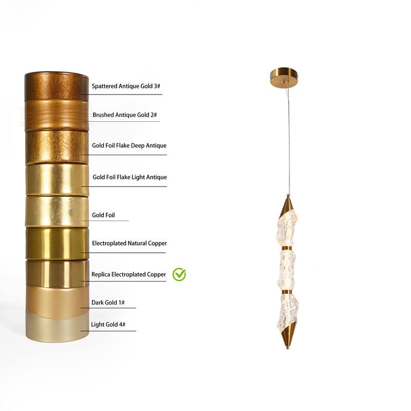 Modern LED 1-Light Gold Pendant Light for Kitchen Island Living Room