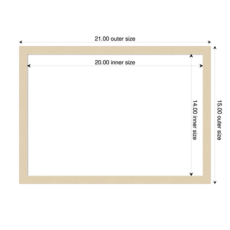 Amanti Art Svelte Clay Grey Framed Dry Erase Magnetic Board - 21 x 15 in - Svelte Natural
