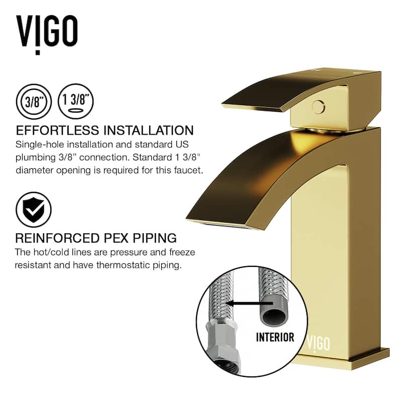 VIGO Satro 7" H Single Handle Single Hole Bathroom Faucet