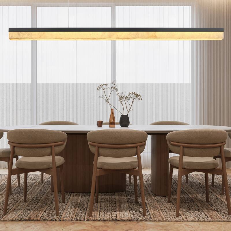 KAYLA Alabaster Pendant Light 1200 - 1800 Matte Black/Gold