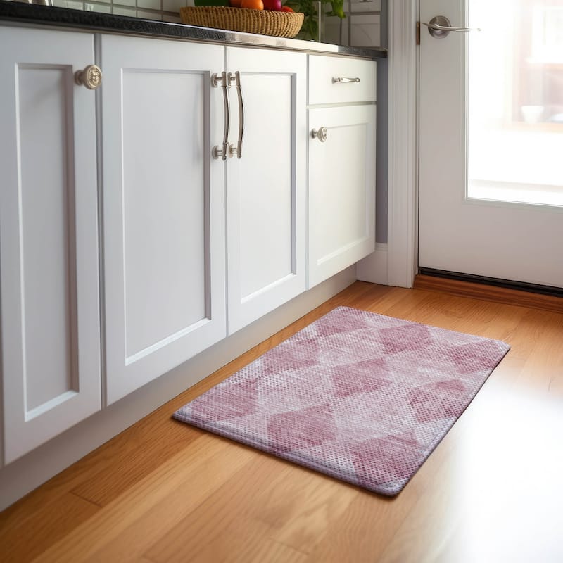 Premium Washable Super Soft Modern Diamonds Mayfield Rug - Merlot - 1' 8" x 2' 6" - Rectangle
