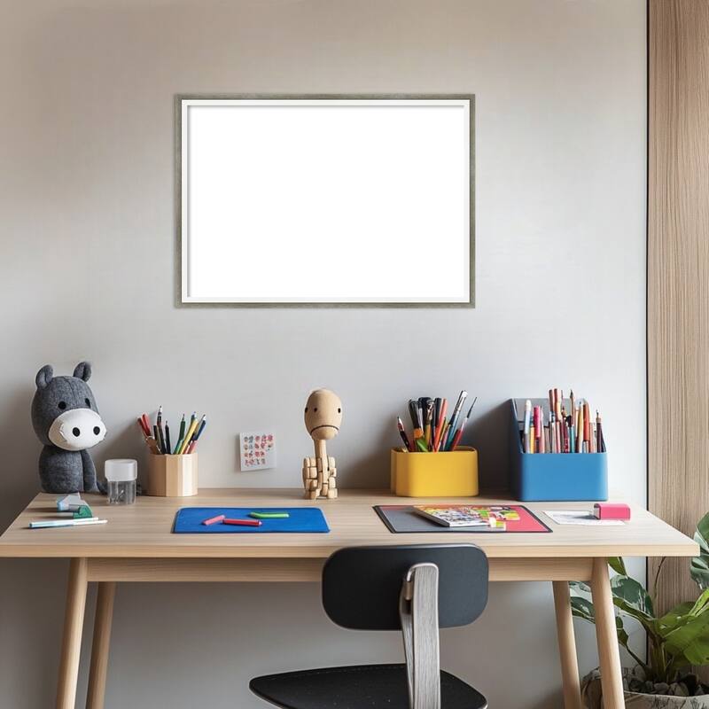 Amanti Art Lucie Black Framed Dry Erase Magnetic Board