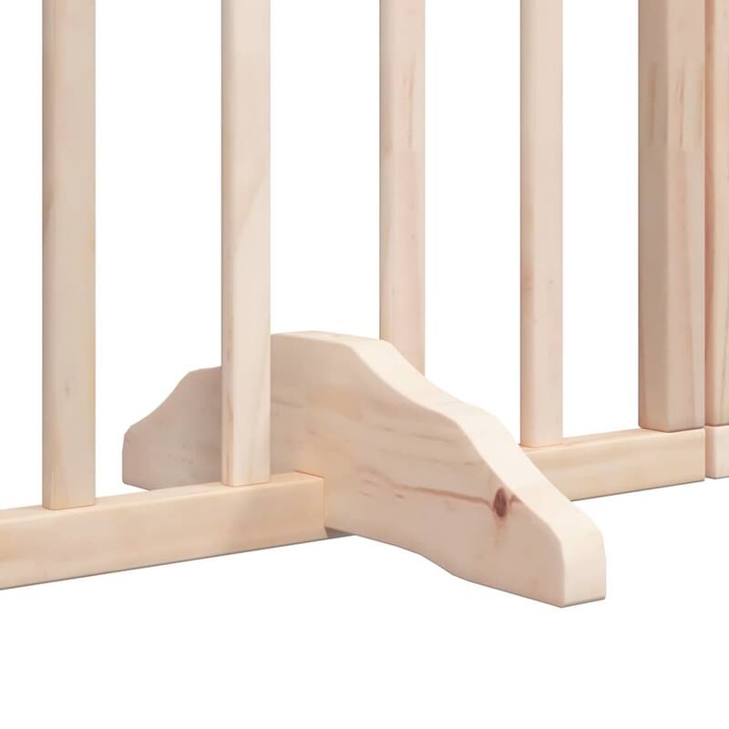 vidaXL Dog Gate Foldable Poplar Wood