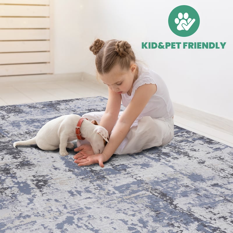 Abstract Area Rug - 8' x 10'