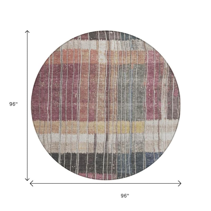 HomeRoots Striped Transitional Rectangle Outdoor Rug