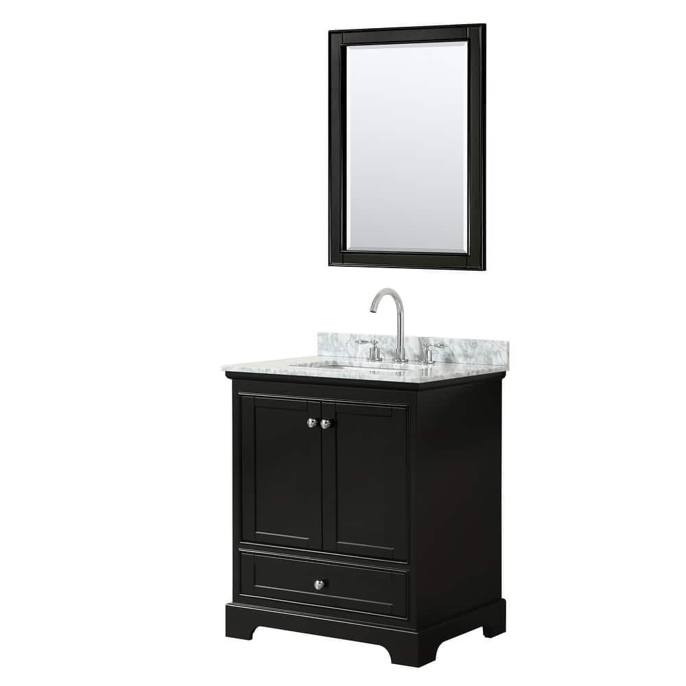 Wyndham Collection Deborah 30" Free Standing Single Vanity Set with
