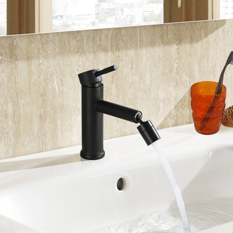 Topcraft Single Handle Bathroom Sink Faucet with 360° Swivel Faucet