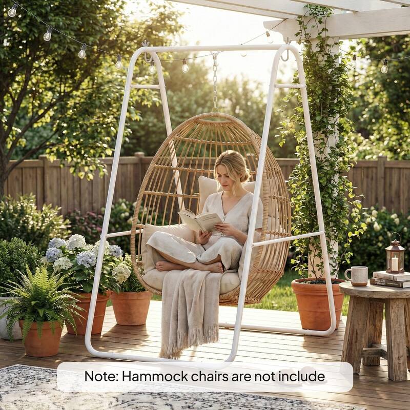 Outsunny Hammock Chair Stand Only, Hanging Chair Stand, Heavy Duty Solid Steel A-Frame Construction for Hanging Hammock