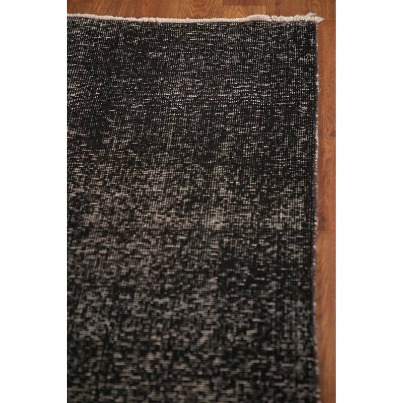 Distressed Over-Dyed Anatolian Turkish Vintage Handmade Wool Carpet - 4'10" x 13'3"