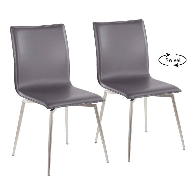 Strick & Bolton Tyra Upholstered Chair with Swivel - Set of 2