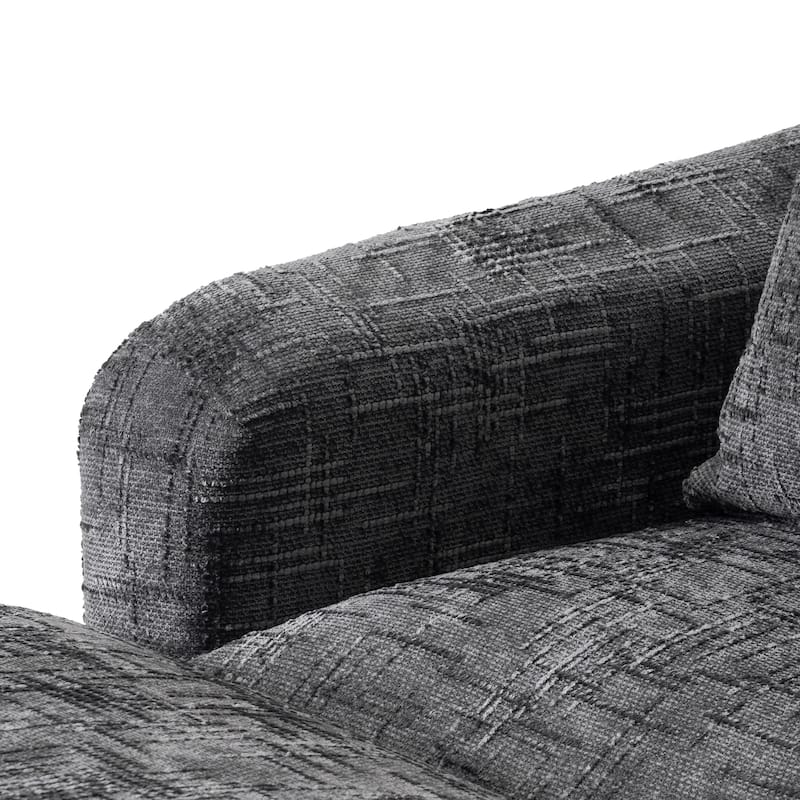 GDFStudio - 93.7" Modular Chenille Sectional Sofa Bed with USB