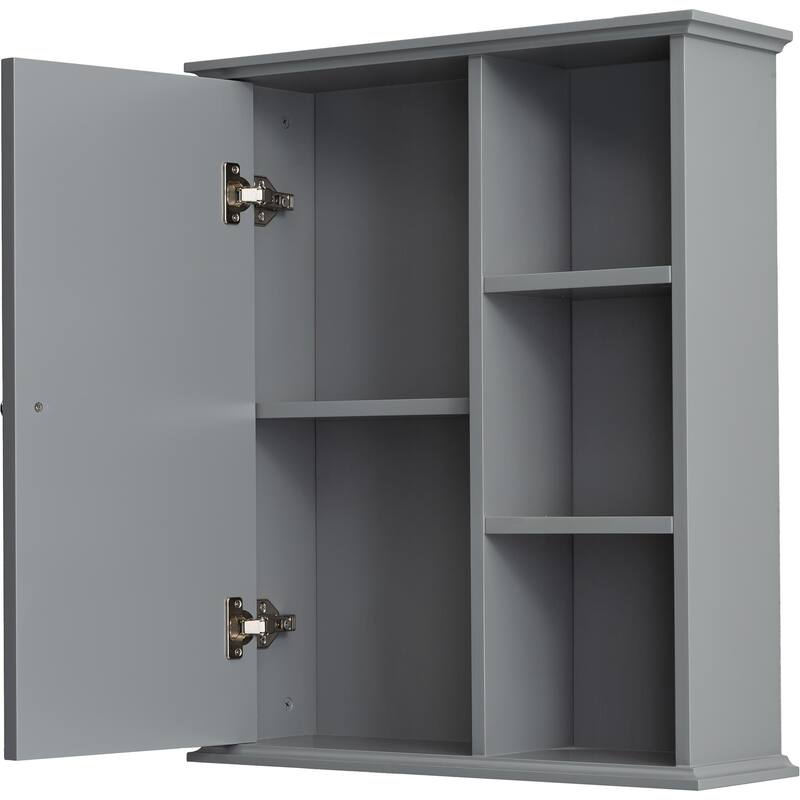23.6" White Bathroom Wall Cabinet