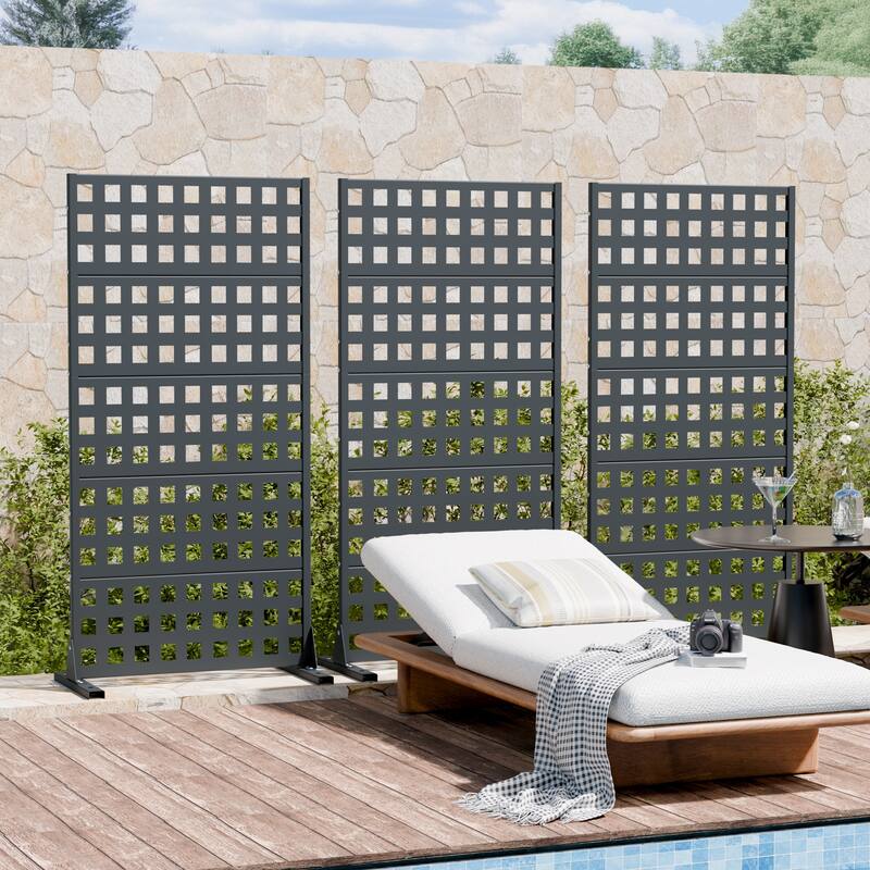 Outdoor Rectangle Privacy Screens Metal Screen Fence Panel