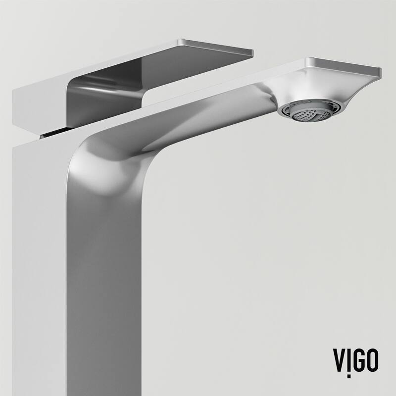 Vigo VGT2084 Duomo Gothic 18" Rectangular Concrete Vessel Bathroom