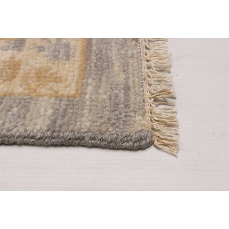 ECARPETGALLERY Hand-knotted Mamluk Grey Wool Rug - 12' 1" x 14' 8"