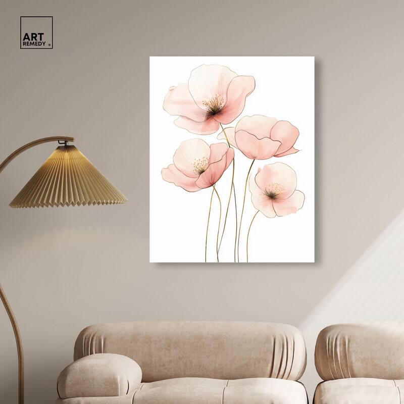 Pink Petal light Acrylic by Art Remedy, Ready to Hang