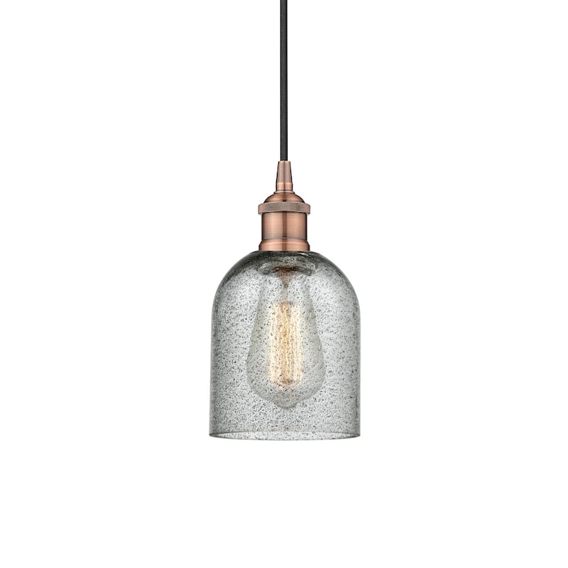 Innovations Lighting 616-1P-10-5 Caledonia Pendant Caledonia 5" Wide - Antique Copper / Charcoal