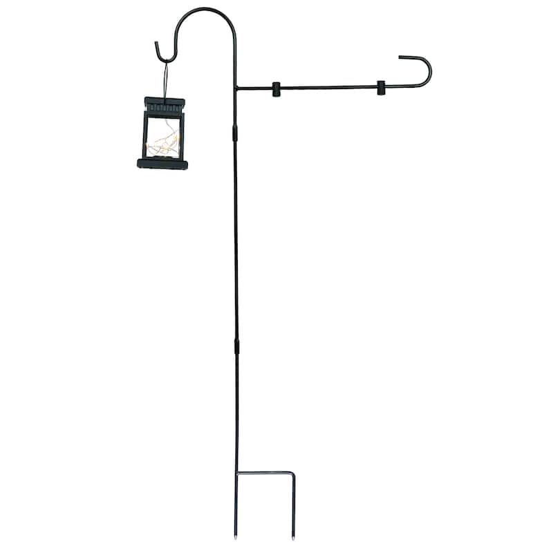 Alpine Corporation Decorative Garden Flag Holder Stakes, Outdoor Metal Flagpole Stands Design for Patio & Garden Décor