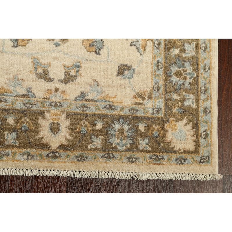 Floral Vegetable Dye Peshawar Chobi Oriental Runner Rug Hand-knotted - 2'7" x 10'0"