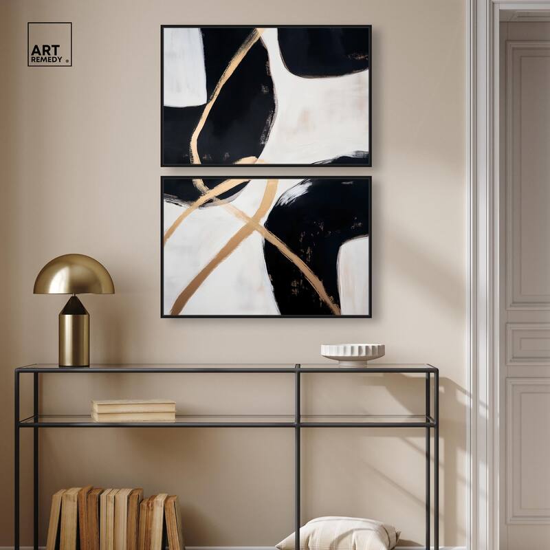 Rhythm of Contrast Canvas Set of 2 by Art Remedy