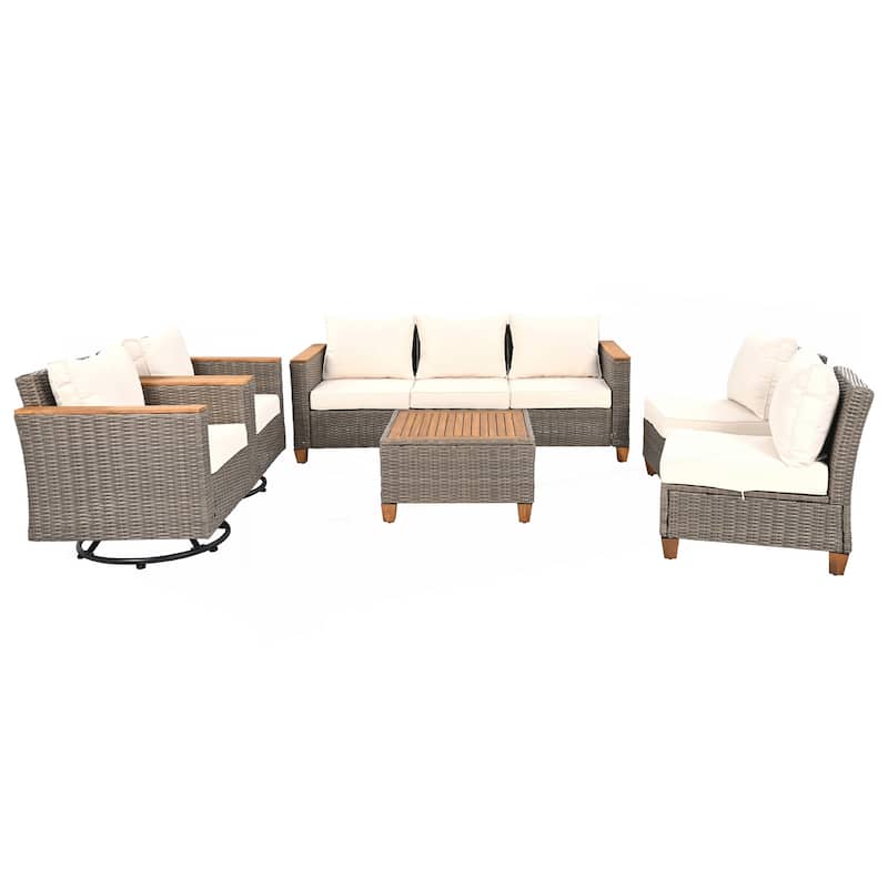 8-Piece Wicker Outdoor Patio Furniture Set