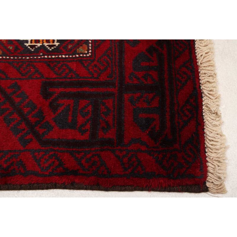 ECARPETGALLERY Hand-knotted Teimani Red Wool Rug - 3'5 x 5'9