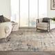 Nourison Concerto Modern Abstract Distressed Grey/Beige Area Rug - 7'10" x 9'10" - Beige/Grey
