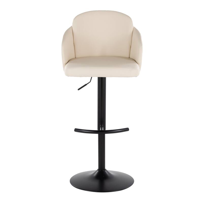 Porch & Den Dahlia Adjustable Bar Stool with Rounded T Footrest (Set of 2)