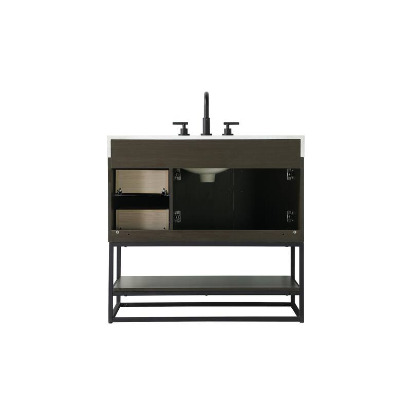 Elegant Lighting VF29236 Caroline 36" Free Standing Single Basin