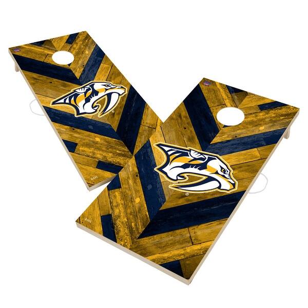 slide 2 of 5, Nashville Predators NHL Cornhole Board Set Include Carrying Case