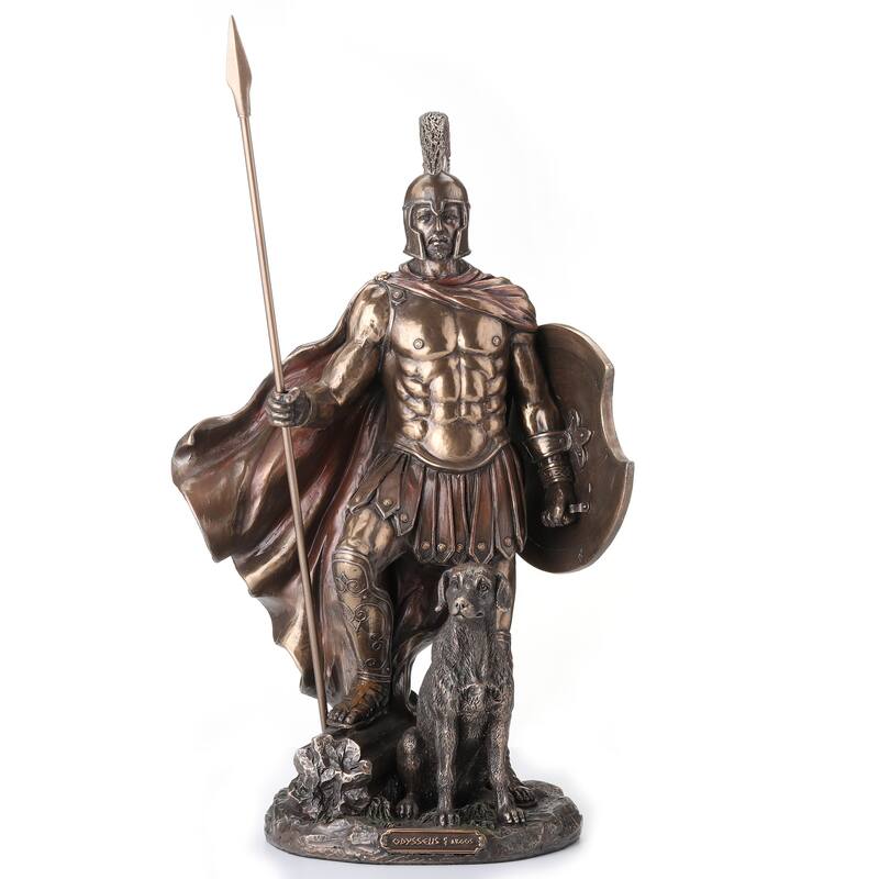 Veronese Design 12.6" H ODYSSEUS - HERO OF THE ODYSSEY Cold Cast Bronze