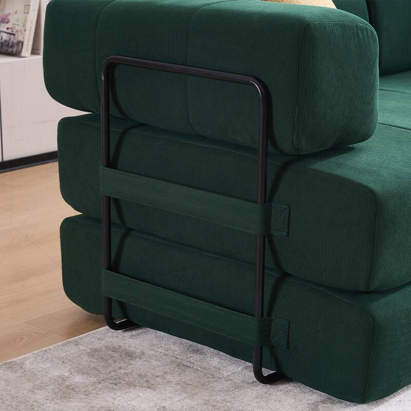 Versatile Convertible Sofa Bed with Plush Pillows for Any Living Space