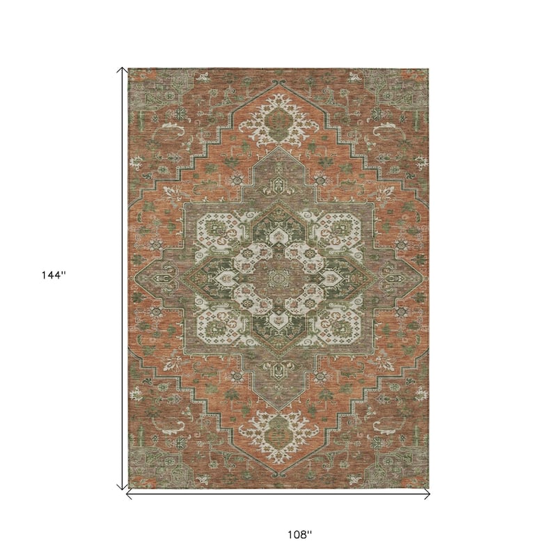 HomeRoots Oriental Traditional Rectangle Outdoor Rug