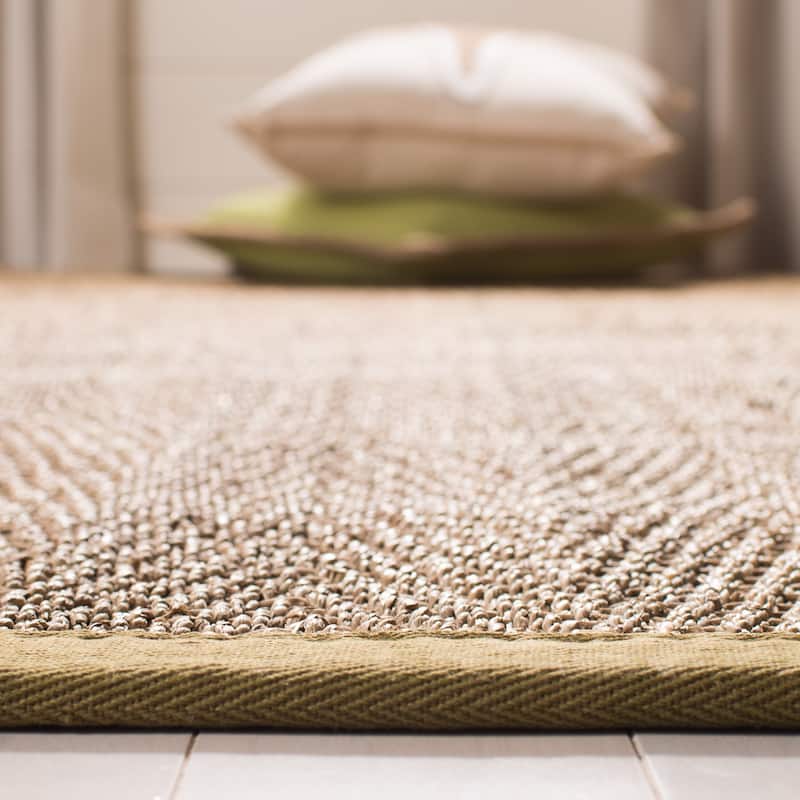SAFAVIEH Natural Fiber Oceana Herringbone Seagrass Rug