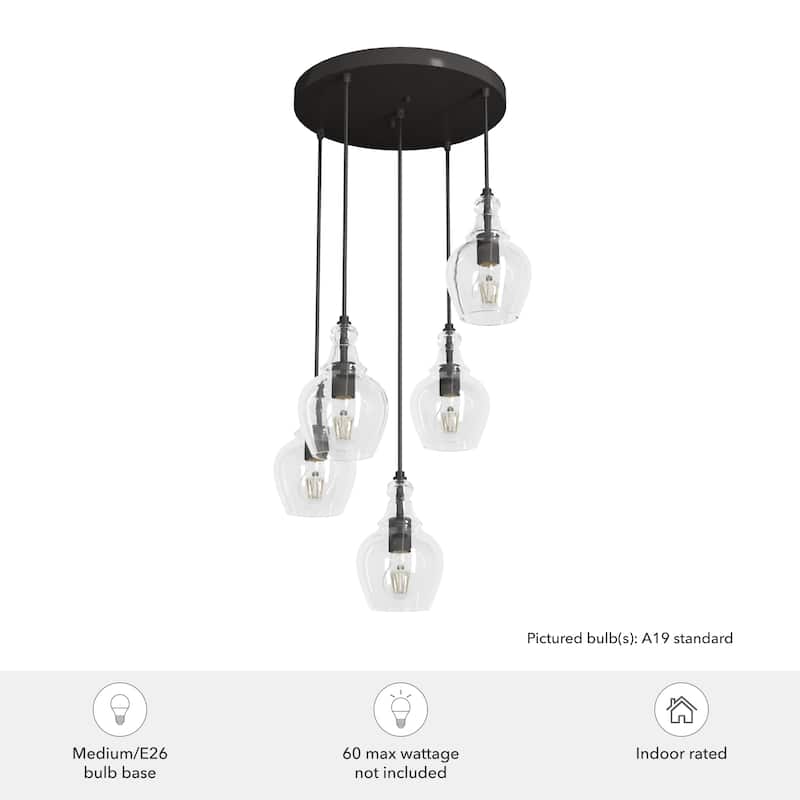 Hunter Maple Park Round Cluster Ceiling Light- Kitchen Island, Dining Room, Entry - Modern Farmhouse, Contemporary, Transitional