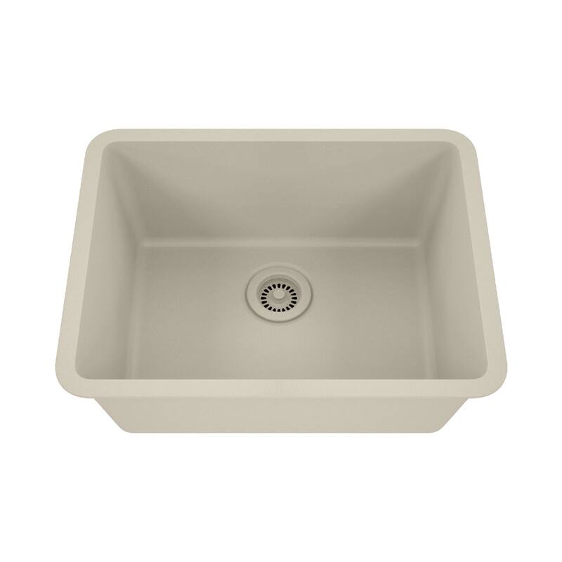 23 Inch Lexicon Platinum Quartz Composite Drop-in Undermount Single Bowl Galaxy Beige Kitchen Sink LP-2318-B-SO - Galaxy Beige