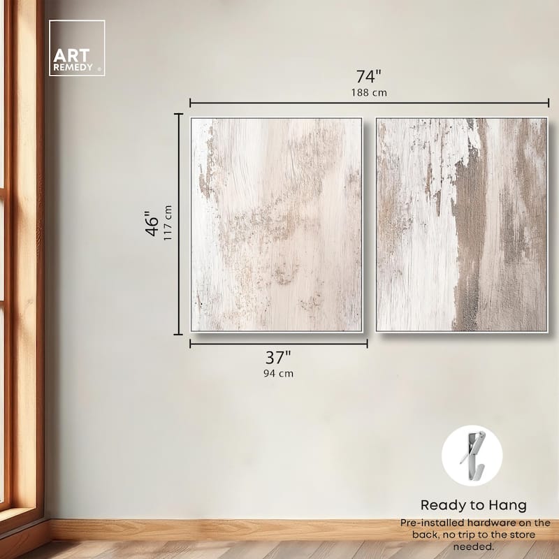 Striated Texture III Canvas Set of 2 by Art Remedy