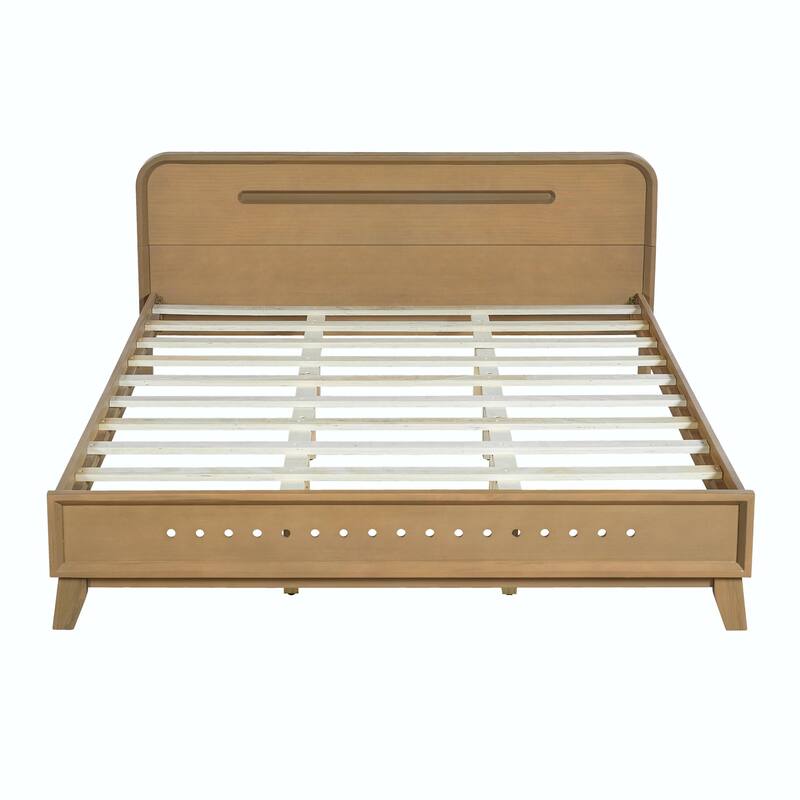 Pine Solid Wood Bed, Sturdy and Stable, No Box Spring Needed