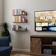 preview thumbnail 2 of 4, Wallniture Toledo 24" Wood Floating Shelves, Rustic Floating Bookshelf Set of 3, Black Bracket