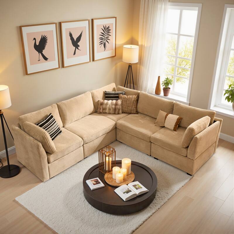 OVIOS Lazy Living L-Shaped Sofa