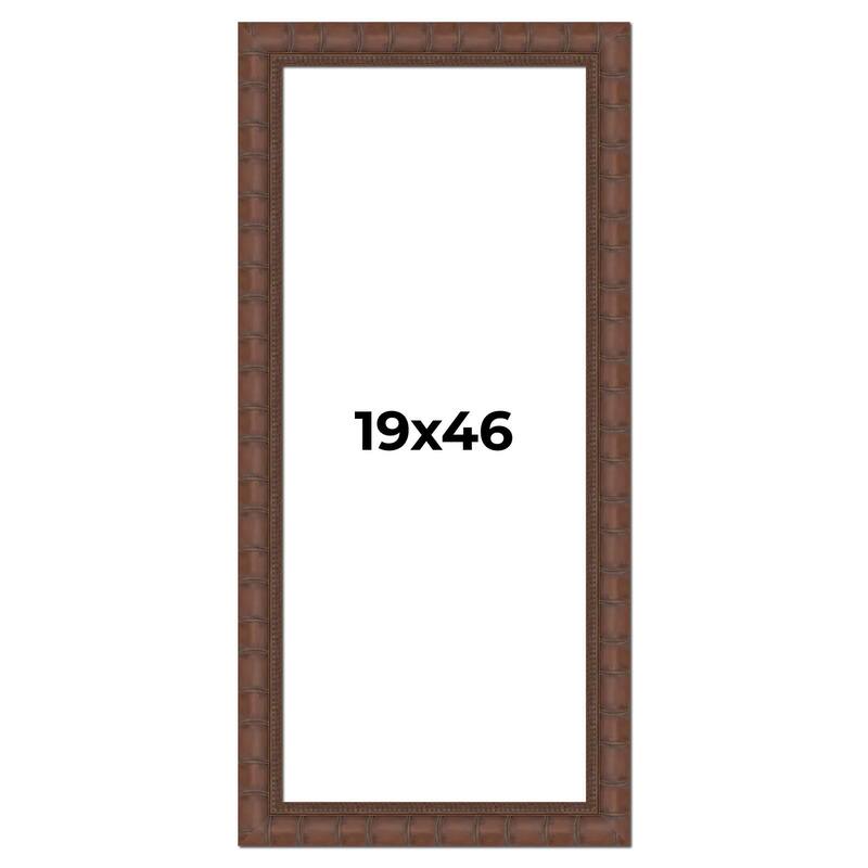 19x46 Frame Pewter Solid Wood Picture Frame Width 1.625 Inches | Interior Frame Depth 0.6875 Inches