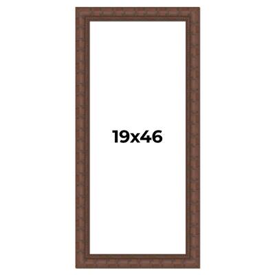 19x46 Frame Pewter Solid Wood Picture Frame Width 1.625 Inches | Interior Frame Depth 0.6875 Inches