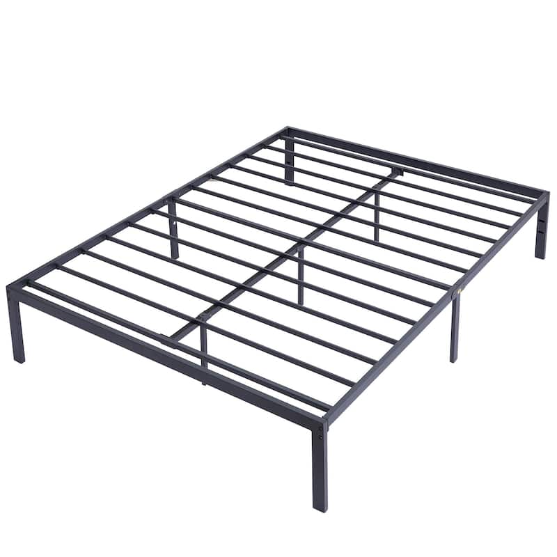 3 Piece Bedroom Set, 14.2-Inch Metal Bed Frame with Nightstand set of 2