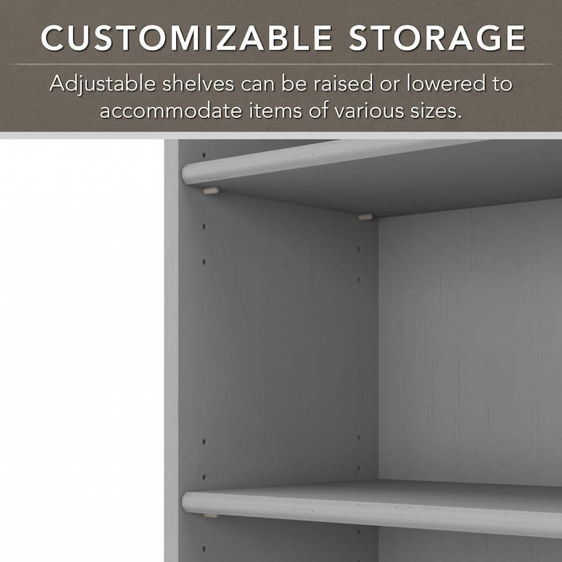 Fairview 60W Desk with File Cabinet and Bookcase by Bush Furniture